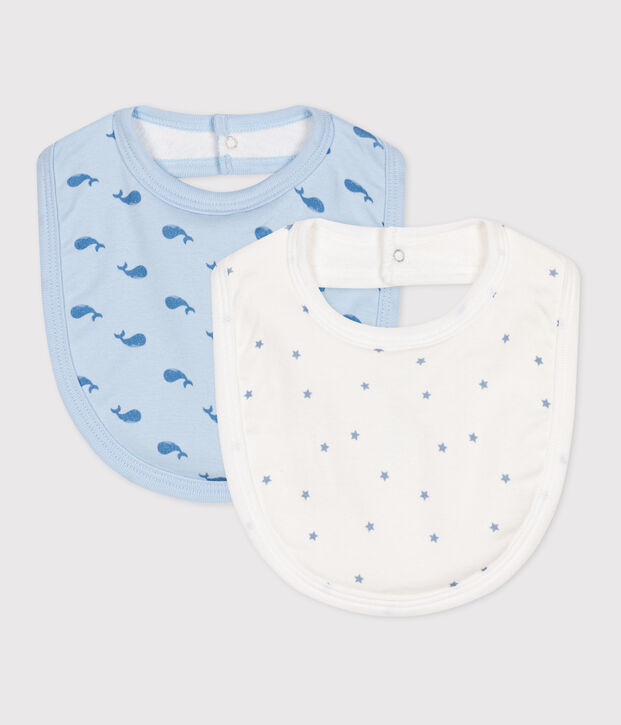 Juego de 2 baberos estampados de algod&oacute;n para beb&eacute; multicolor