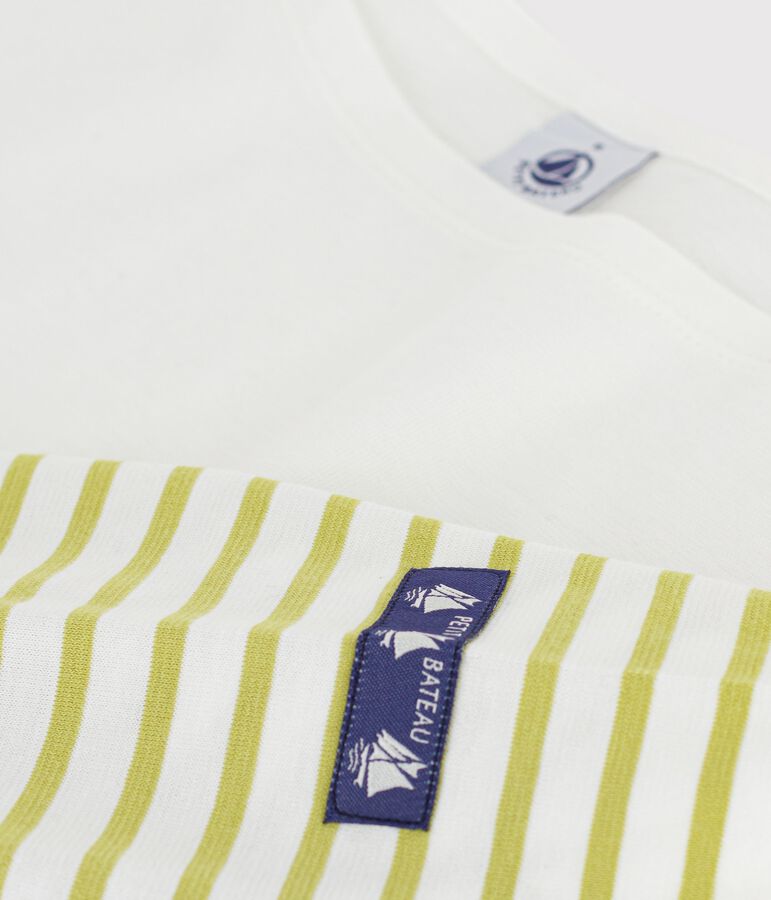 Marinera de algod&oacute;n a rayas para mujer verde/verde