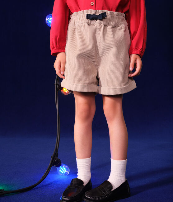 Pantalón corto de pana para niña HUITRE