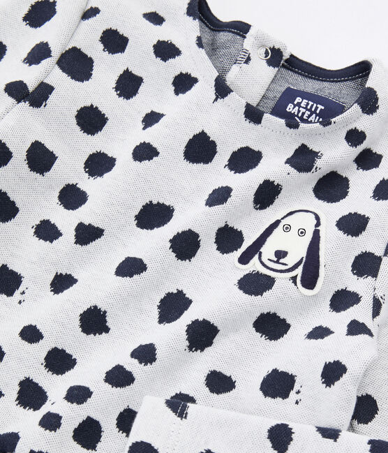Vestido para niña Jean Jullien blanco MARSHMALLOW/ DOTTIES