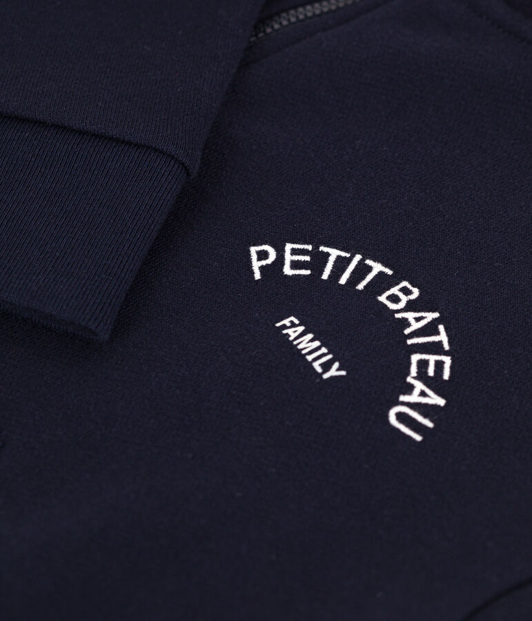 Sudadera con capucha y cremallera para ni&ntilde;o azul SMOKING