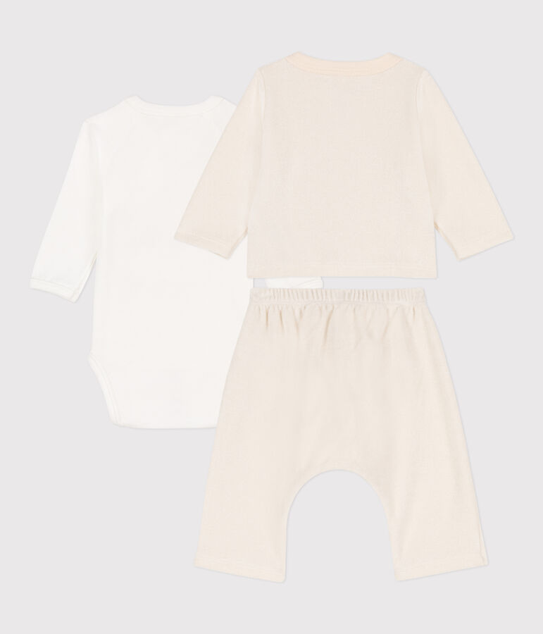 Conjunto de rizo para beb&eacute; crudo