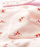 Peto estampado de muletón de bebé niña rosa FLEUR/blanco MULTICO