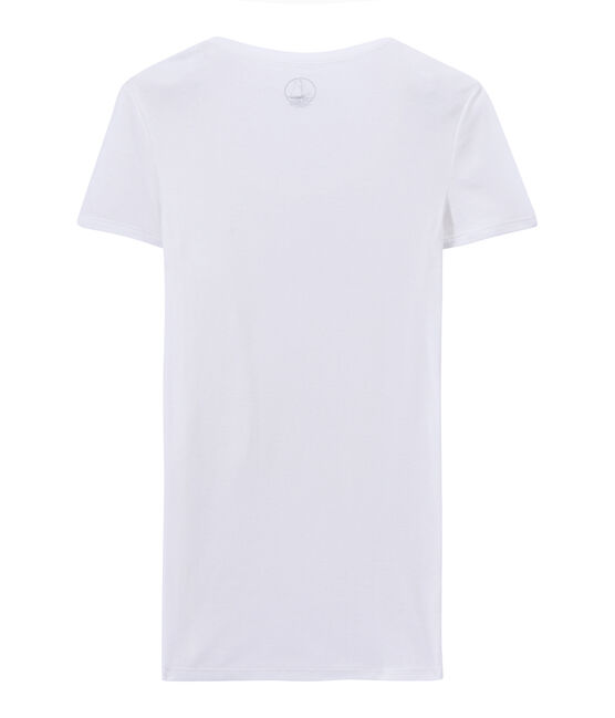Camiseta de algodón ligero para mujer blanco LAIT