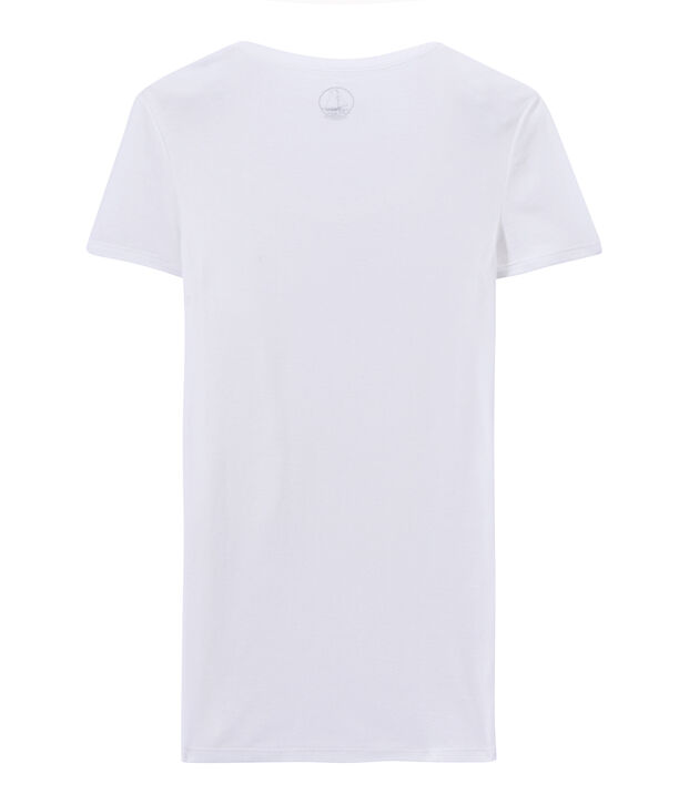 Camiseta de algod&oacute;n ligero para mujer blanco