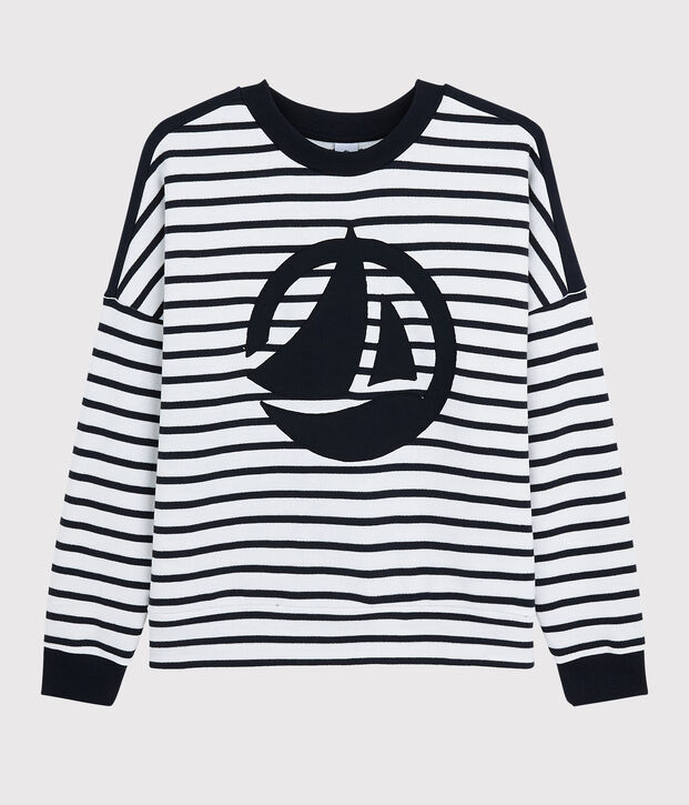 Sudadera para mujer blanco/azul