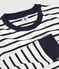 Camiseta marinera de algodón de mujer blanco MARSHMALLOW/azul SMOKING