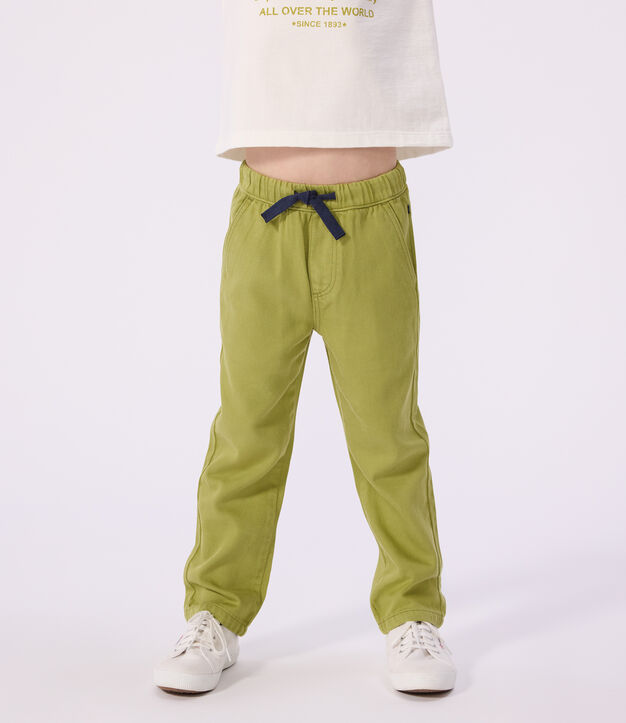 Pantal&oacute;n infantil de algod&oacute;n verde