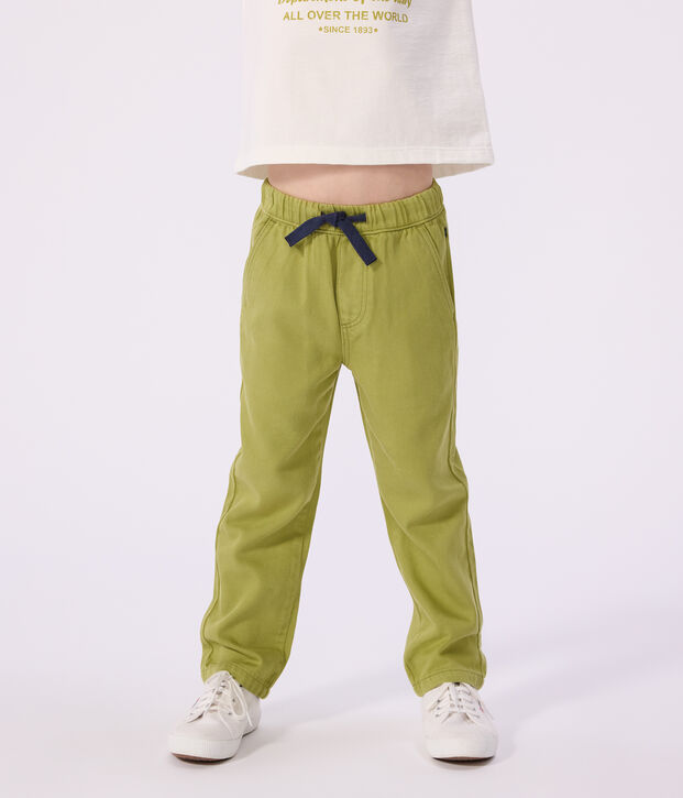 Pantal&oacute;n infantil de algod&oacute;n verde