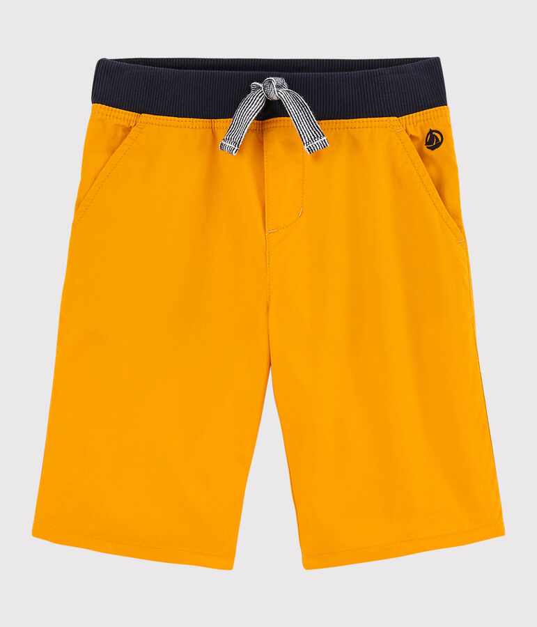 Bermudas de sarga de ni&ntilde;o amarillo