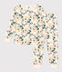 Pijama infantil de algodón con estampado de flores
