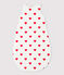 SACO  DE ALGODÓN DE BEBÉ CON CORAZONES TOG 2 blanco MARSHMALLOW/rojo TERKUIT