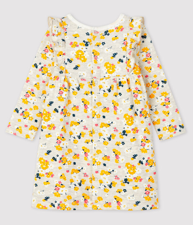 Vestido de manga larga para beb&eacute; ni&ntilde;a beige/multicolor