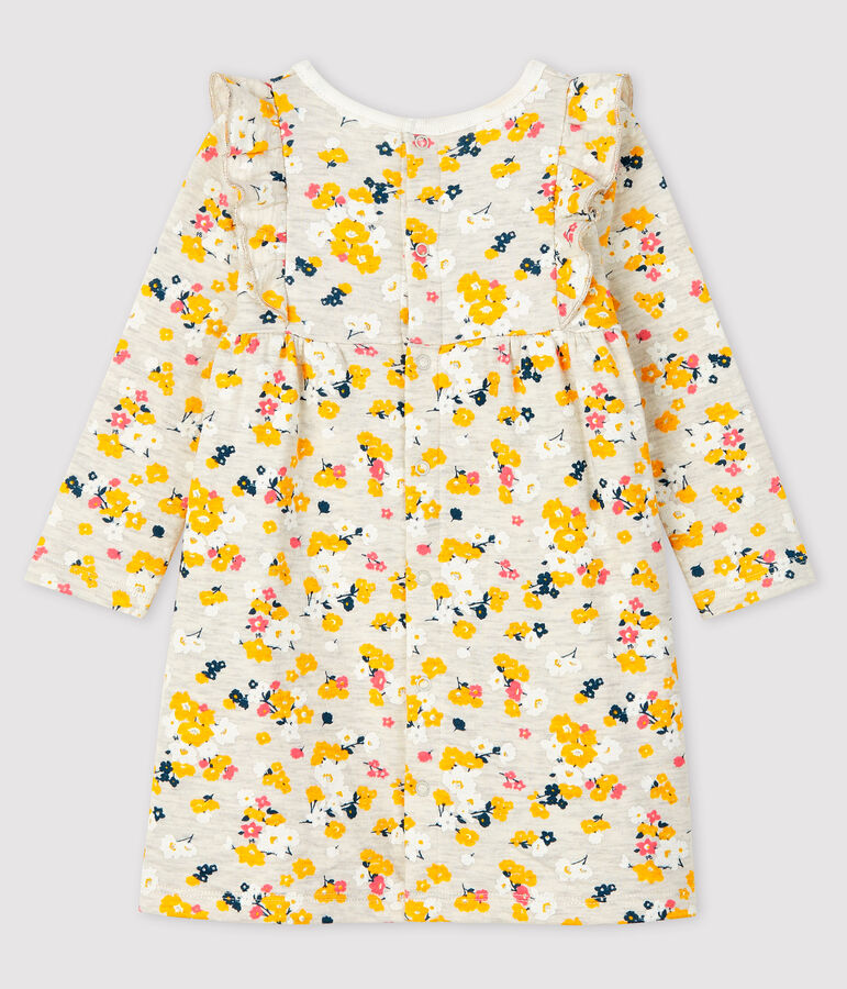 Vestido de manga larga para beb&eacute; ni&ntilde;a beige/multicolor