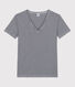 Camiseta ICONICA de algodón con cuello de pico para mujer