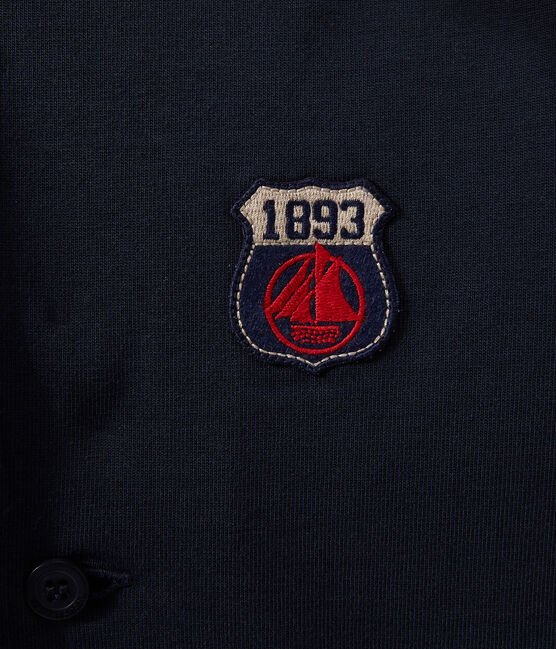 Chaqueta en jersey tupido para niño azul SMOKING