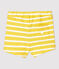 «Shorts» de jersey grueso de bebé amarillo ORGE/blanco MARSHMALLOW