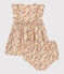 Vestido sin mangas de popelina con bombacho para bebé blanco AVALANCHE/ MULTICO