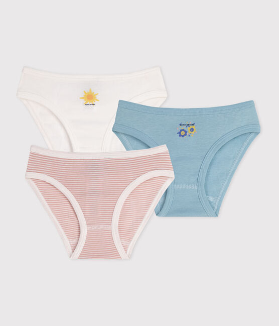 Juego de 3 braguitas infantiles de algodón estampado variante 2