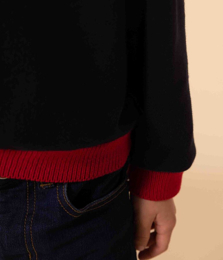 Sudadera estampada de mulet&oacute;n de ni&ntilde;a/ni&ntilde;o azul