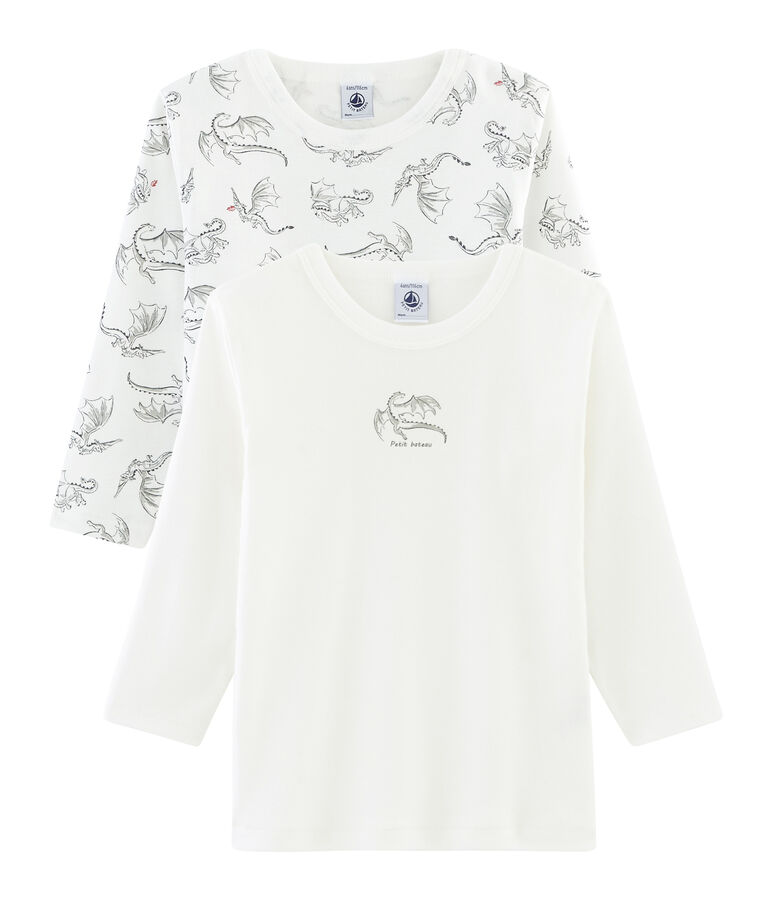 Par de camisetas manga larga para ni&ntilde;o multicolor