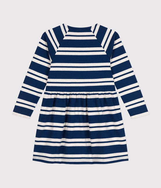 Vestido de manga larga de algodón grueso para niña azul MEDIEVAL/ MONTELIMAR