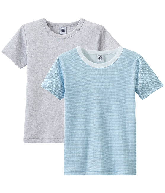 Lote de 2 camisetas de manga corta para niño blanco LOT