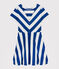 Vestido de rayas de mujer azul SURF/blanco MARSHMALLOW