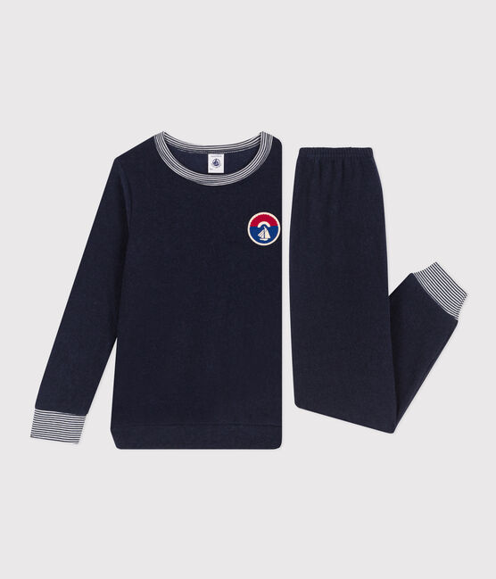 Pijama de rizo para niño/niña azul SMOKING
