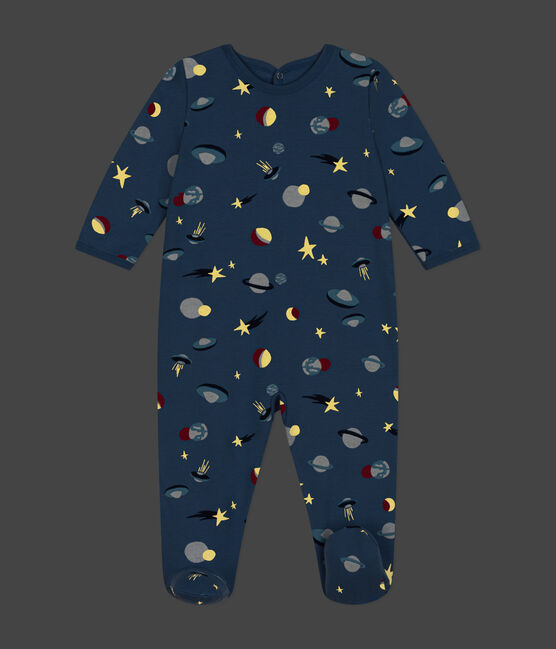 Pijama de felpa cepillada con estampado espacial para bebé azul BEACH/ MULTICO