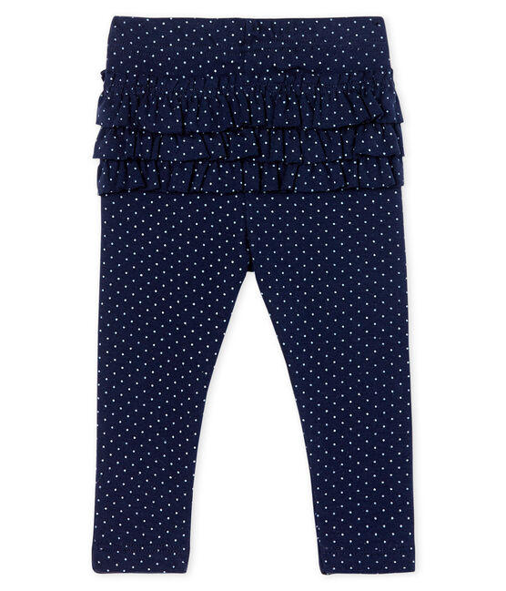 Leggings estampados con volantes para bebé niña azul SMOKING/blanco MARSHMALLOW CN