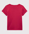 Camiseta icónica de algodón de niño/niña rosa CRANBERRY