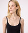 Camisón de algodón para mujer negro NOIR