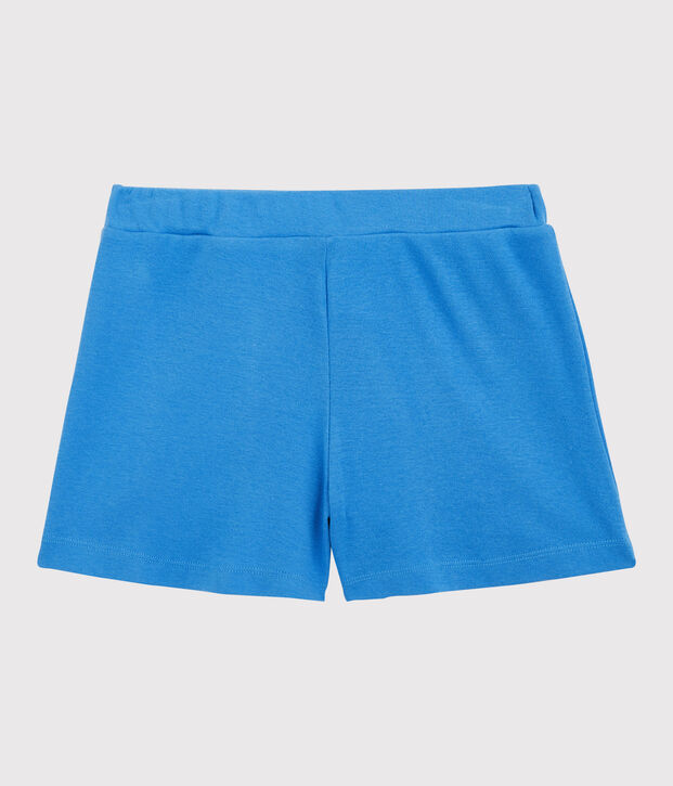 Shorts de algod&oacute;n de ni&ntilde;a azul