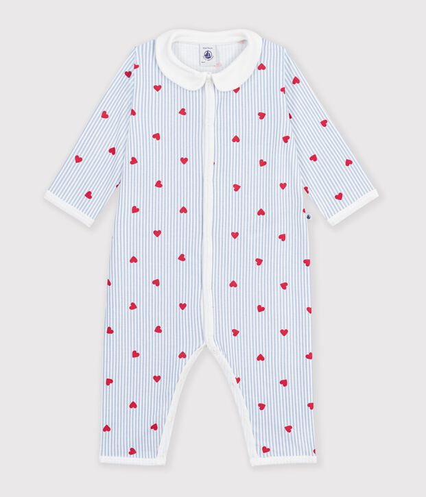 Pyjama b&eacute;b&eacute; en coton sans pieds imprim&eacute; c&oelig;urs blanco/multicolor
