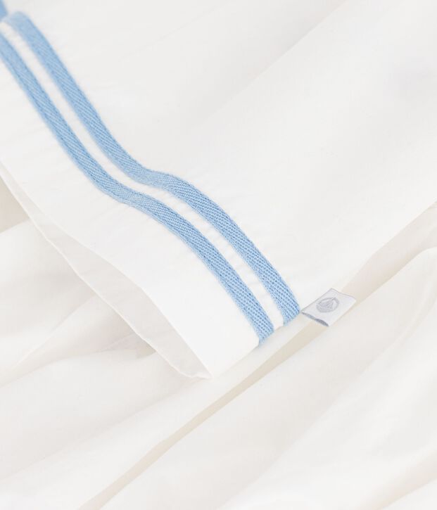 Vestido liso de algod&oacute;n sin mangas y pololo para beb&eacute; blanco