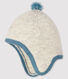 Gorro gris mezclilla de punto para bebé niño