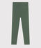 Leggings de punto y elastano para niña verde CROCO