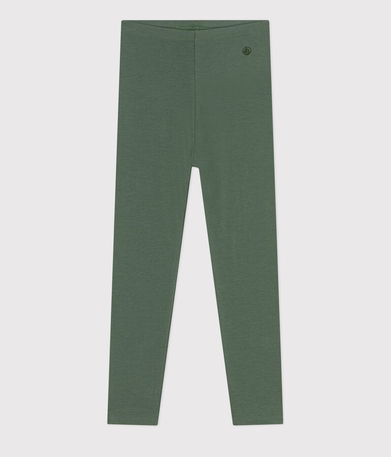 Leggings de punto y elastano para ni&ntilde;a verde