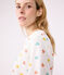 Pijama corto de algodón con estampado de corazones para mujer blanco MARSHMALLOW/blanco MULTICO
