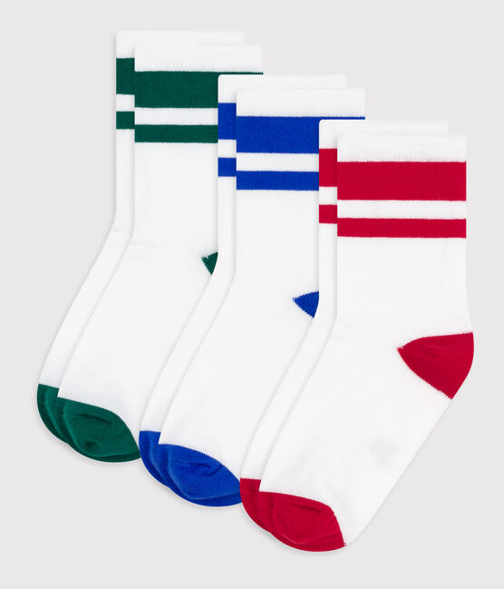 3 pares de calcetines infantiles lisos de algodón variante 1