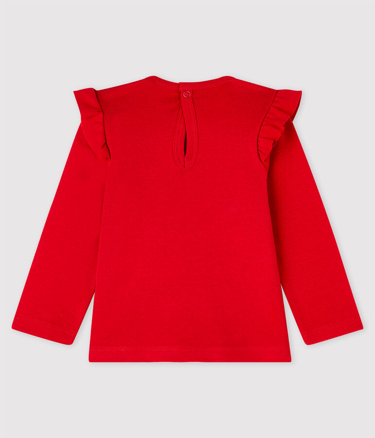 Blusa de manga larga para beb&eacute; ni&ntilde;a rojo