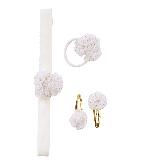 Lote de accesorios para el cabello blanco MARSHMALLOW/amarillo DORE
