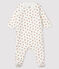 Pijama de muletón con estampado de zorro para bebé blanco MARSHMALLOW/blanco MULTICO