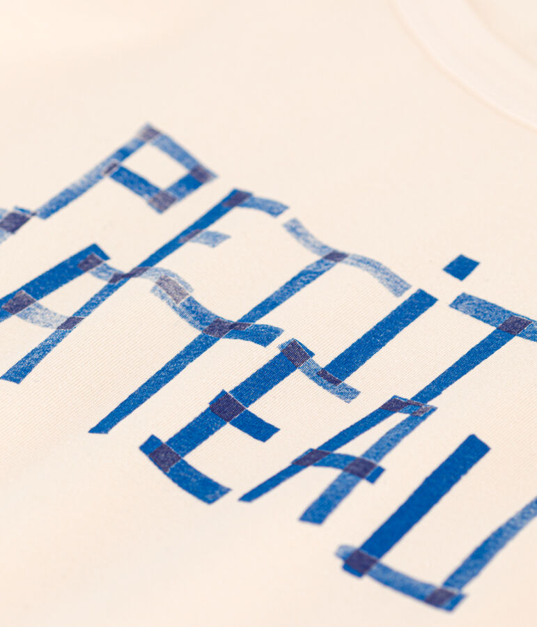 Camiseta de algod&oacute;n de manga corta para ni&ntilde;o crudo