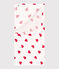 MUSELINA DE GASA DE ALGODÓN CON CORAZÓN PARA BEBÉ blanco MARSHMALLOW/rojo TERKUIT