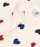 Pijama snugfit de algodón con corazón para niña blanco AVALANCHE/ MULTICO