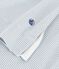 Camis&oacute;n de algod&oacute;n a rayas con cuello mao para mujer gris/blanco