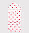 Capa de baño de rizo con corazones para bebé blanco MARSHMALLOW/rojo TERKUIT