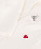 Pijama de Terciopelo unisex con Body liso integrado blanco